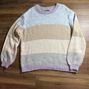 Chelsea & Theodore Womens Colorful Stripped Sweater. Size XL